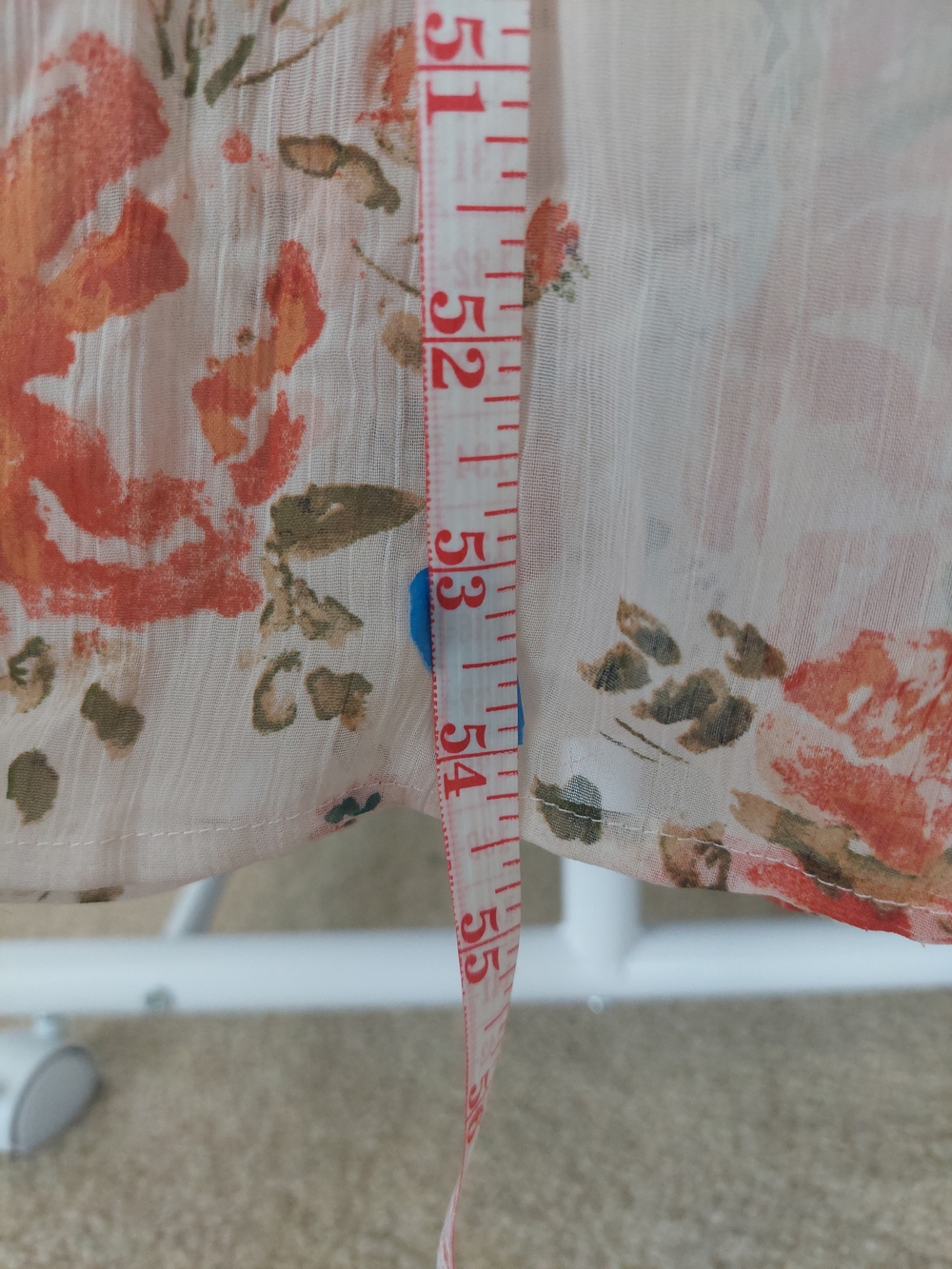 Mossimo Floral Sleeveless Maxi Dress XS Peach Orange Boho Tiered Cottagecore - Picture 5 of 10
